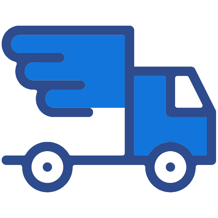 Truck with wings icon