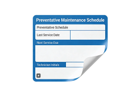 Preventative Maintenance Tags